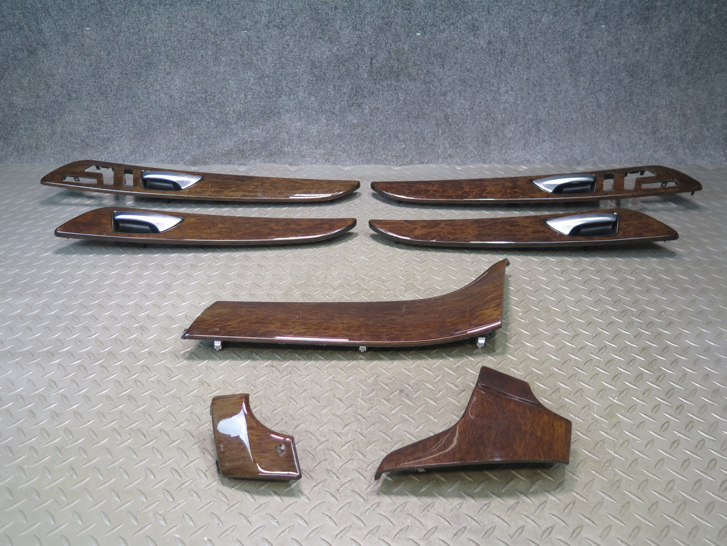 12-15 Mercedes W166 Ml-class 7pcs Dash Door Trim Set Eucalyptus Wood OEM