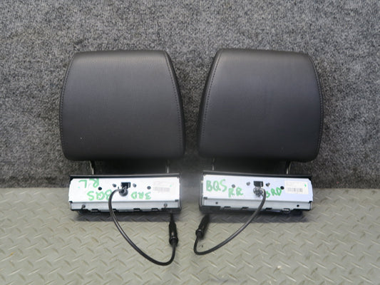 12-15 Audi Q7 4L Set of 2 Rear Left & Right 3RD ROW Seat Headrest Black OEM