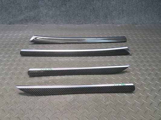 13-15 Audi RS5 8F7 Convertible Set of 4 Front & Rear Door Trim Panel Carbon OEM