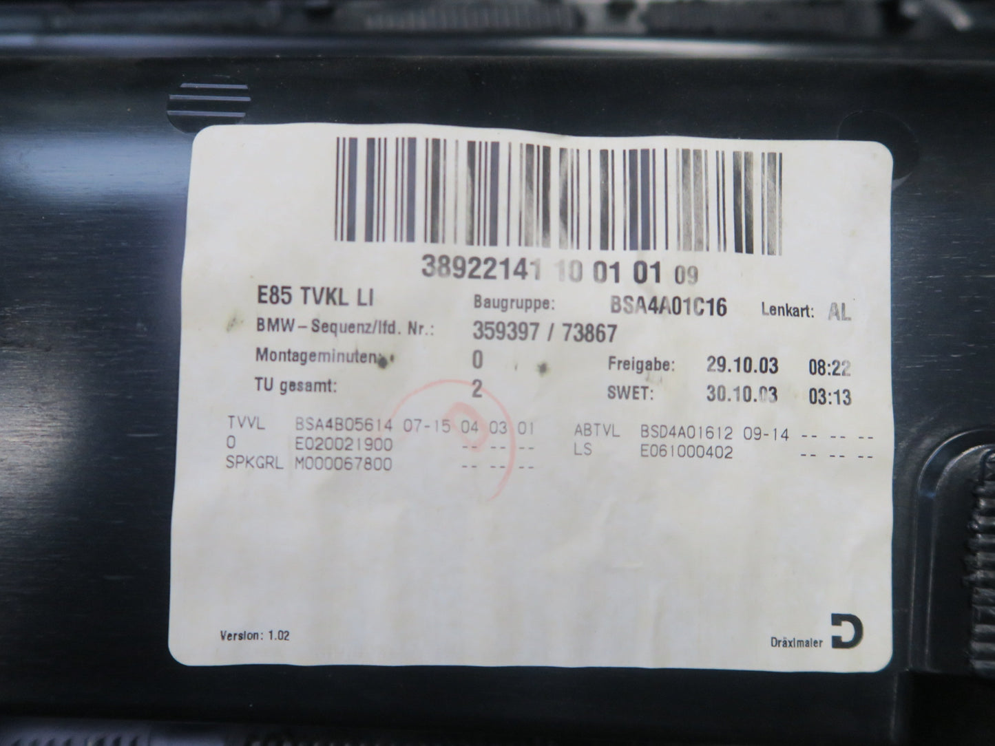 03-05 BMW E85 Z4 Set of 2 Left & Right Door Interior Trim Panel Black 66K OEM