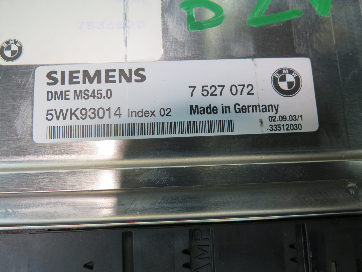 2004 BMW E85 Z4 M54 3.0L DME ECU Engine Computer Control Module Unit 7527072 OEM