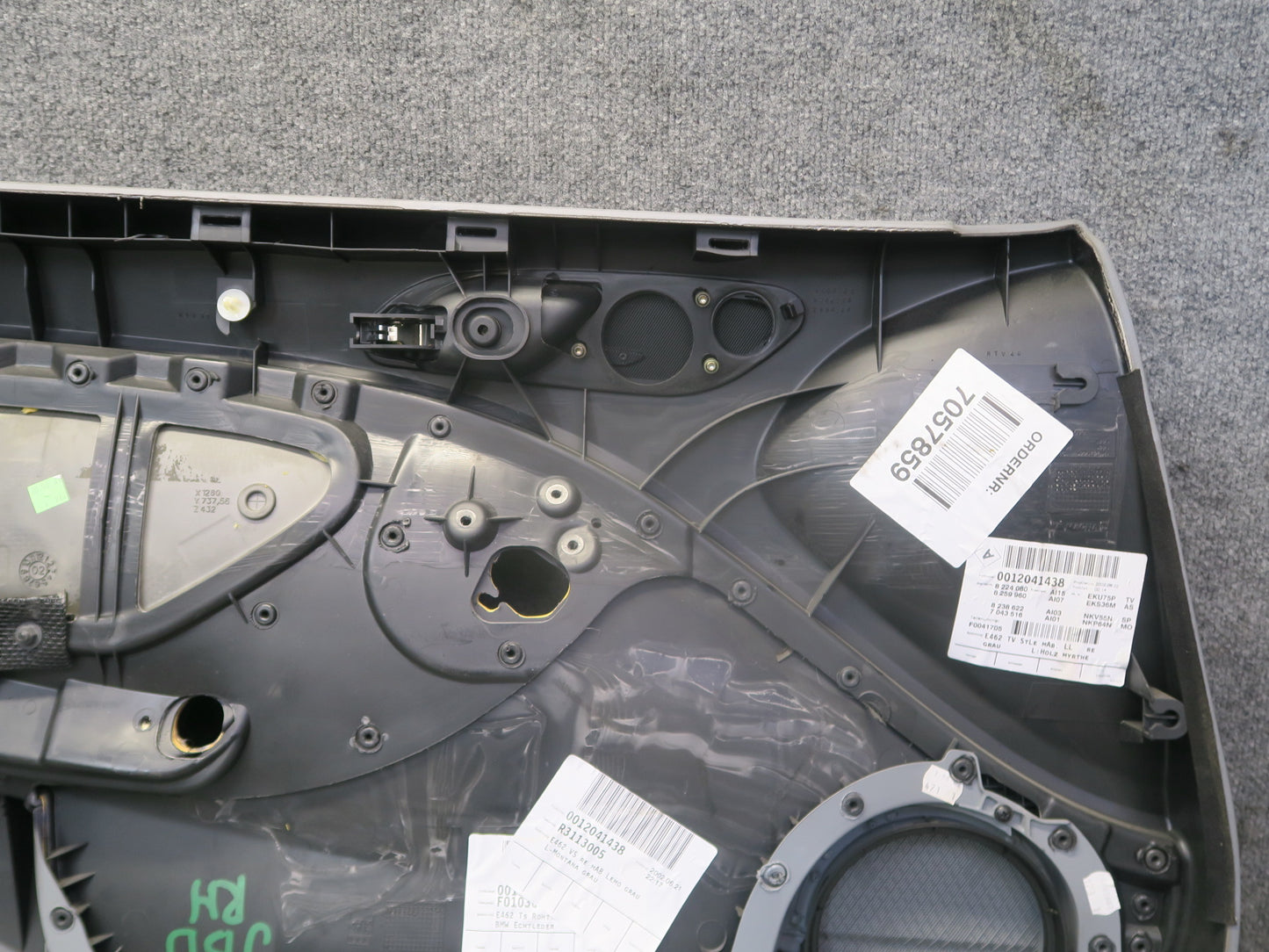01-06 BMW E46 330CI Coupe Convertible Front Right Interior Door Panel Gray OEM