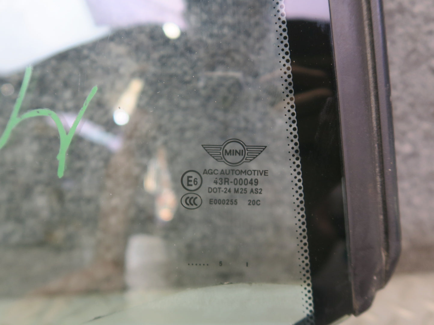 14-24 Mini Cooper F57 Convertible Rear Right Quarter Glass Window OEM