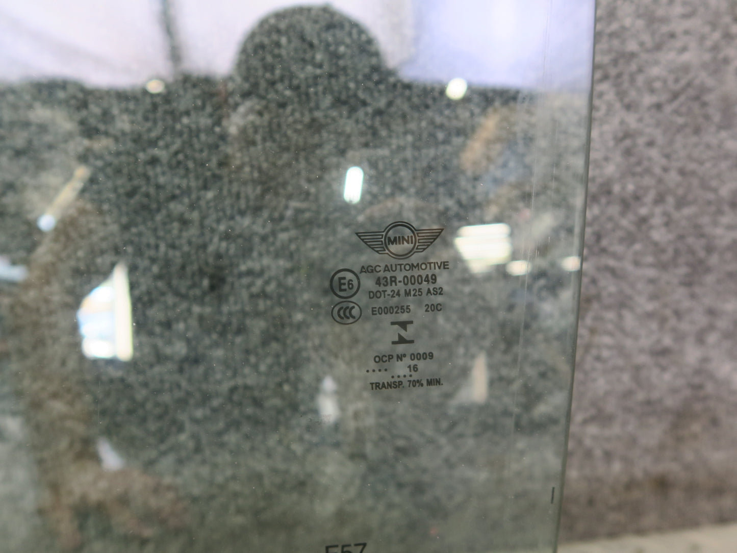 14-24 Mini Cooper F56 F57 Left Door Glass Window OEM