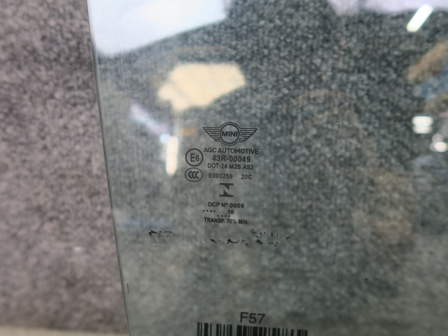 14-24 Mini Cooper F56 F57 Right Door Glass Window OEM