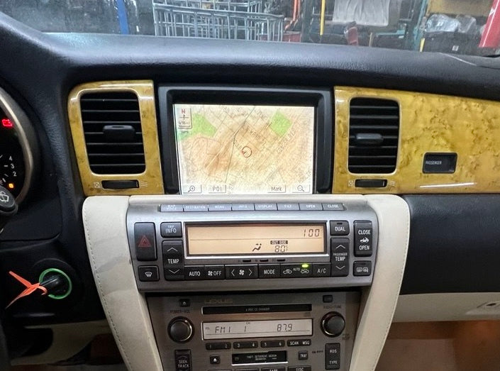 02-05 Lexus SC430 Navigation Information Screen Display w Mount & Trim Assy OEM