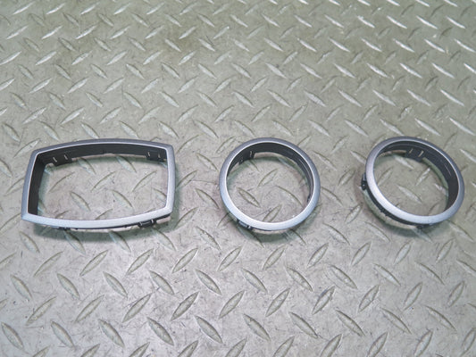 03-04 BMW E85 Z4 Set of 3 Dash Center Climate Control Switch Surround Trim OEM