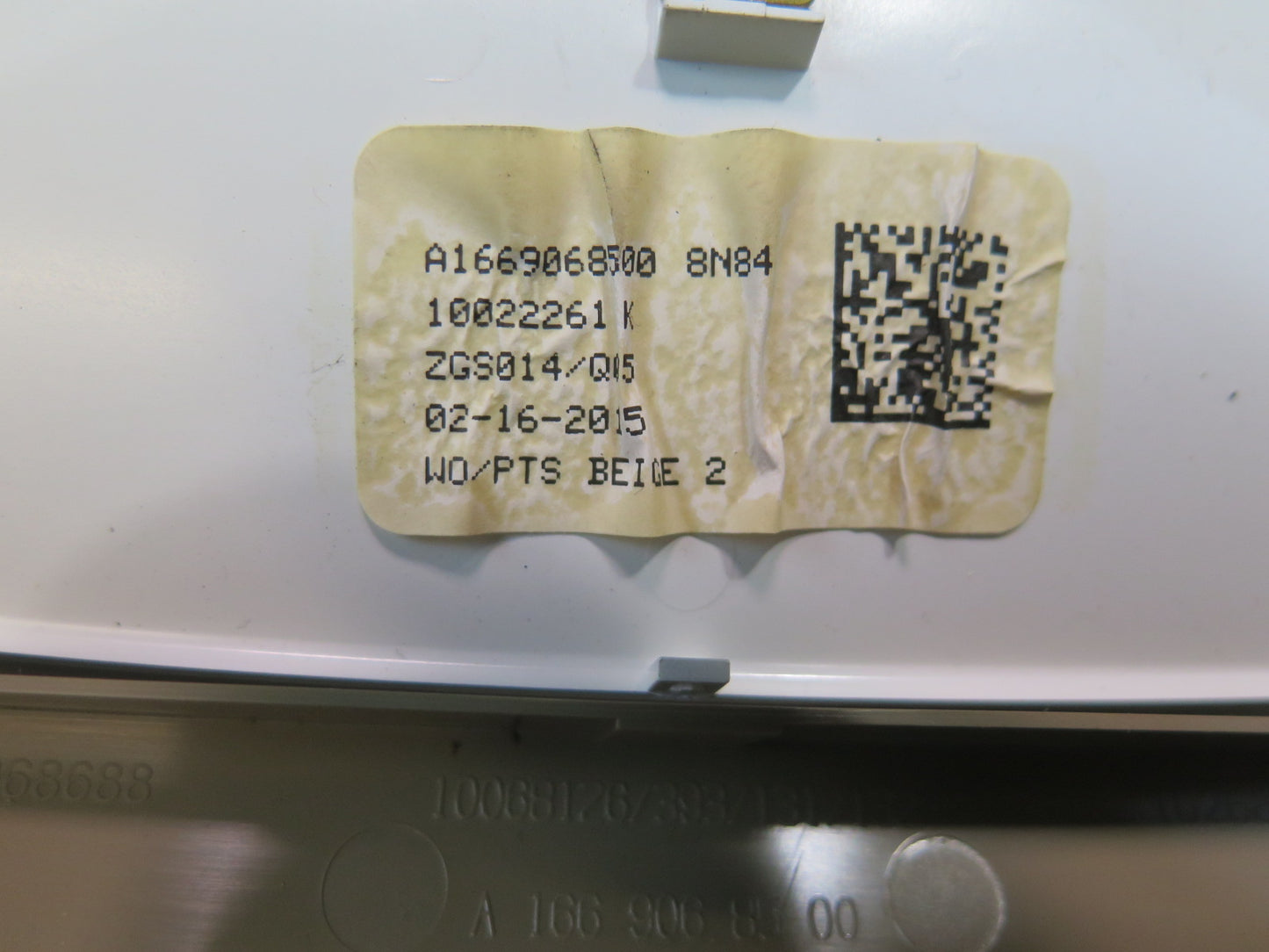12-15 Mercedes W166 Ml-class Rear Overhead Dome Light Lamp 1669068500 OEM
