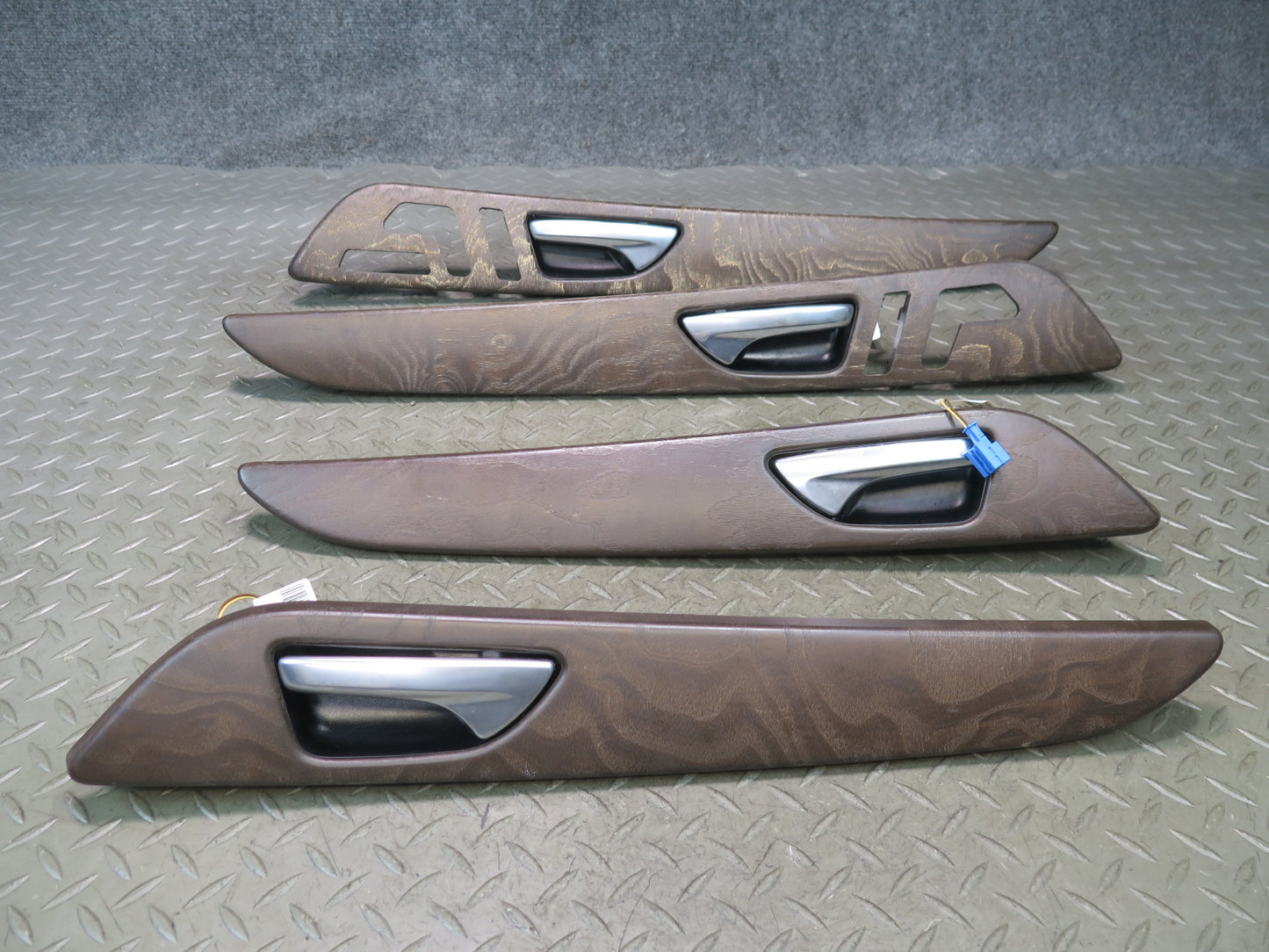 12-15 Mercedes W166 Ml-class Front & Rear Door Interior Handle Wood Trim Set OEM