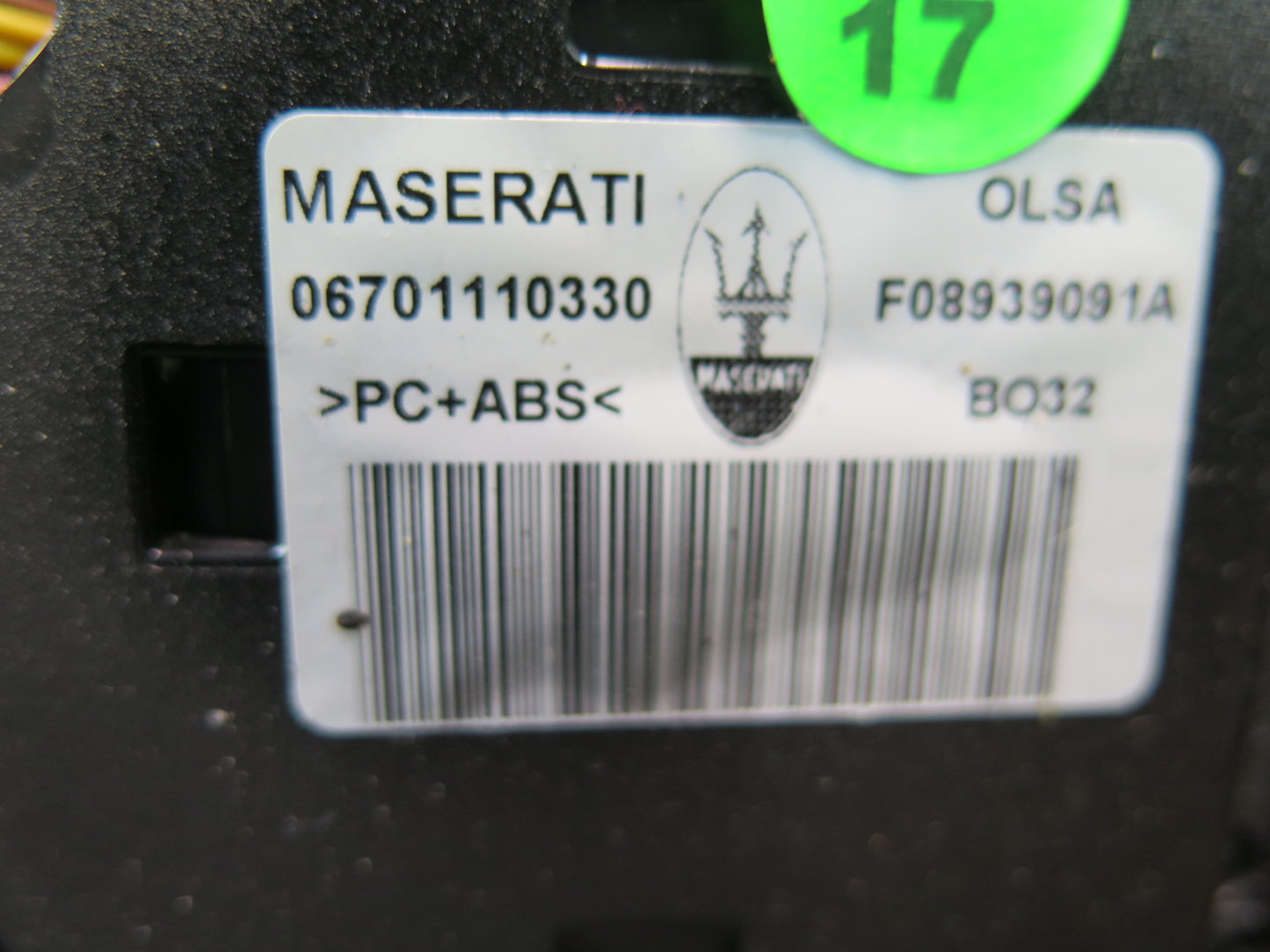 2014-2017 Maserati Ghibli M157 Front Overhead Console Dome Light Lamp