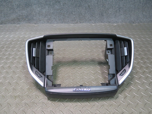 14-20 Maserati Ghibli M157 Center Dash Display Bezel Frame Air Vent Grille Trim