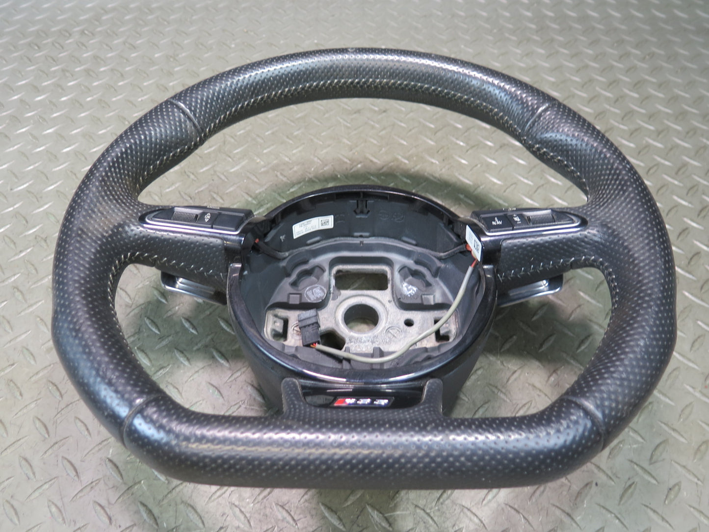 2013 Audi RS5 8F7 Sport Multifunction Leather Steering w Shifter Paddle OEM