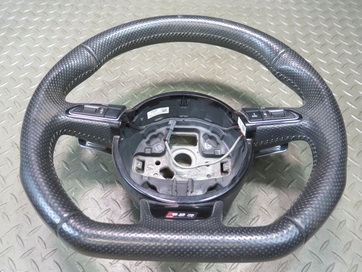 2013 Audi RS5 8F7 Sport Multifunction Leather Steering w Shifter Paddle OEM