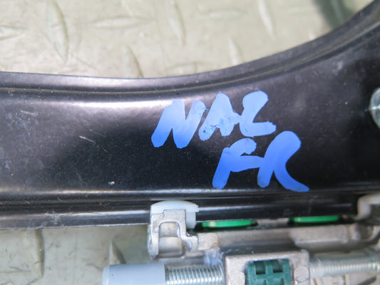 09-20 Nissan 370Z Z34 Right Door Window Regulator NO Motor OEM