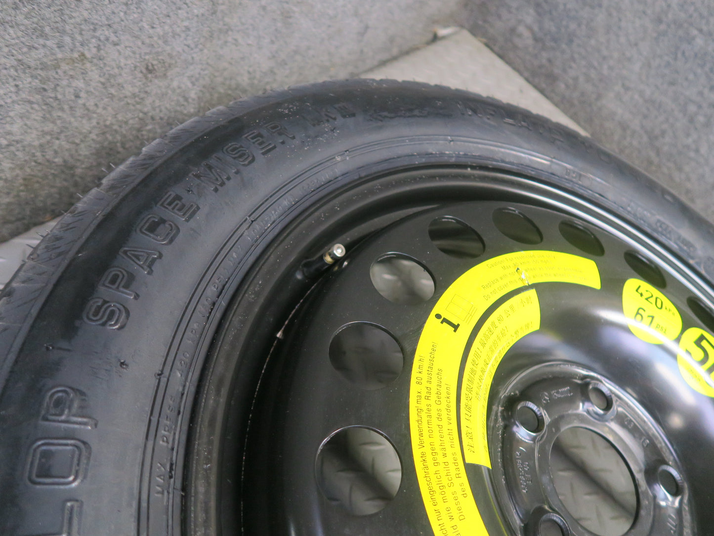 12-15 Mercedes W166 Ml-class Spare Tire R18" Wheel 18x4.0B ET40 1644000002 OEM