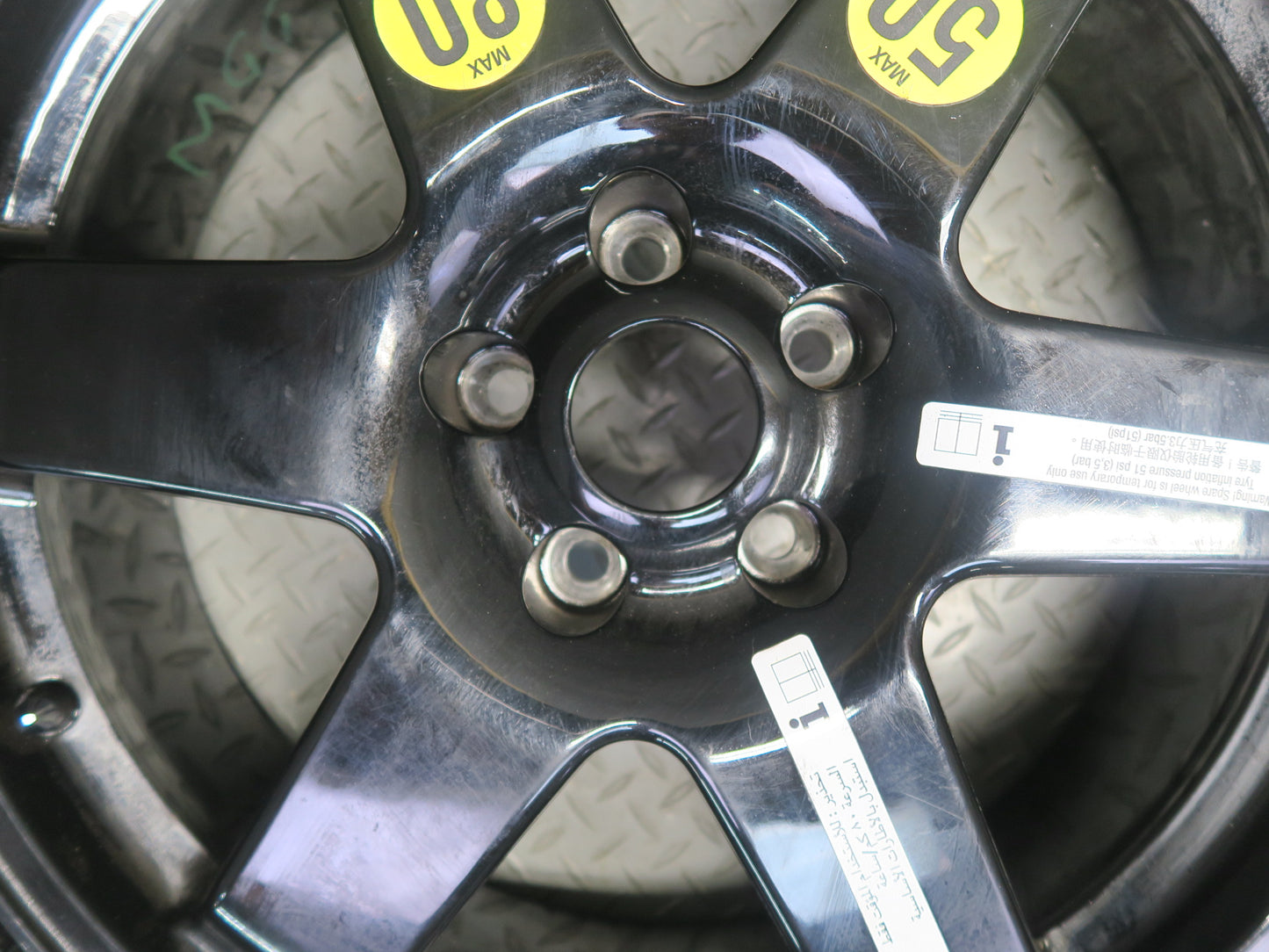 14-20 Maserati Ghibli M157 SQ4 Emergency Spare Tire R18 18" Wheel 18x6J 175/55