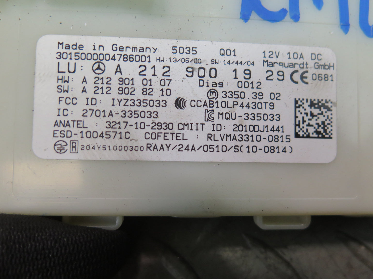 12-15 Mercedes W166 Ml-class Keyless GO Entry Control Module 2129001929 OEM
