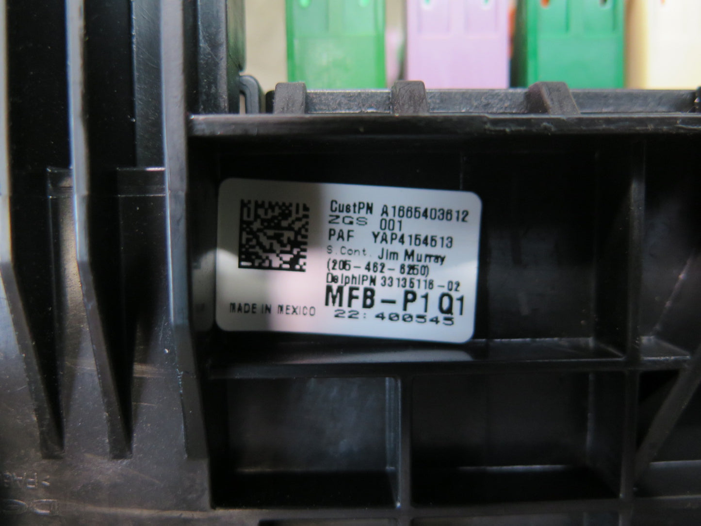 12-15 Mercedes W166 Ml-class Fuse Relay Junction Box Block 1665403612 OEM