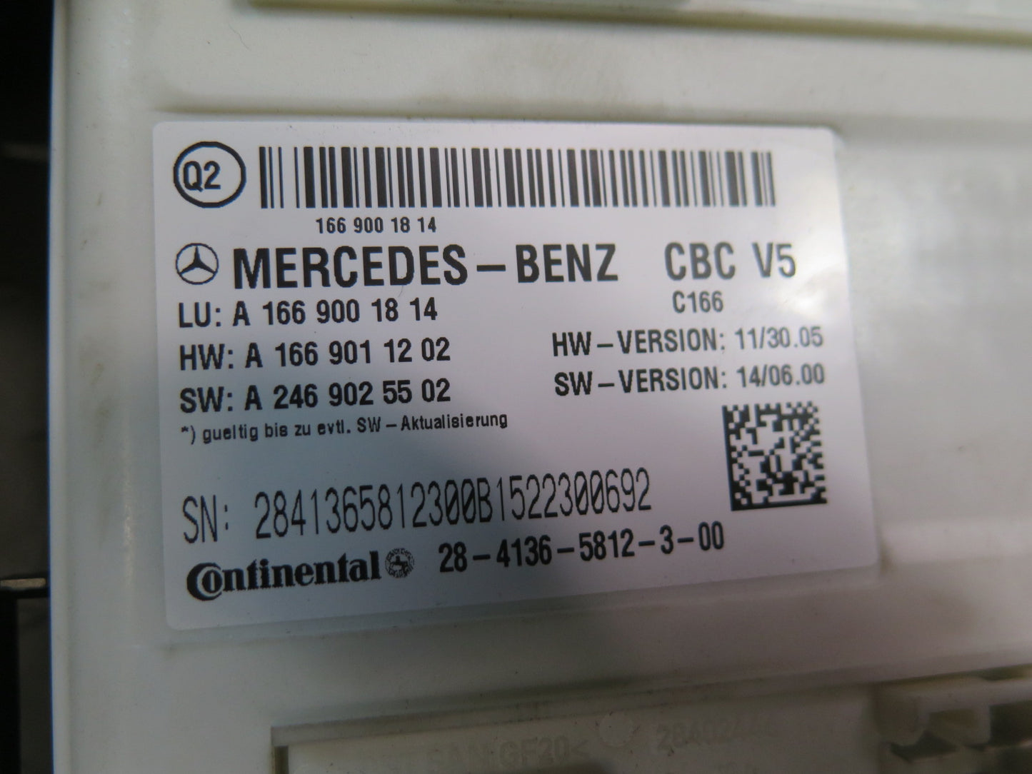 12-15 Mercedes W166 ML Front Signal Acquisition Control Module 1669001814 OEM