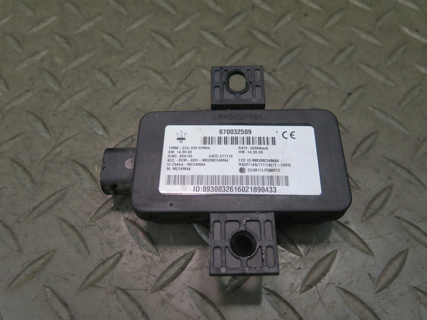 2014-2020 Maserati Ghibli M157 TPMS Tire Pressure Monitoring Control Module Unit