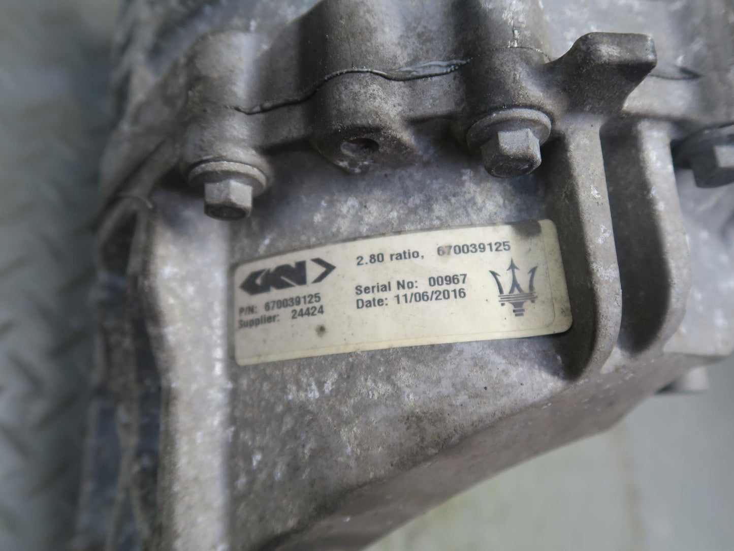 2014-2020 Maserati Ghibli M157 SQ4 AWD Rear Differential Carrier 2.80 Ratio