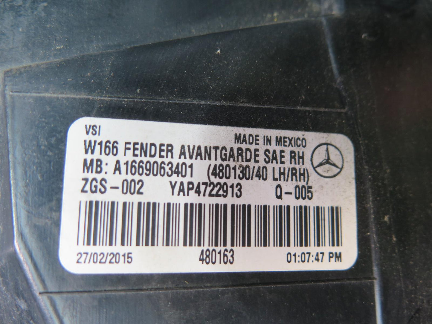 12-15 Mercedes W166 Ml-class Set of 4 Rear Inner & Outer Tail Light Lamp OEM