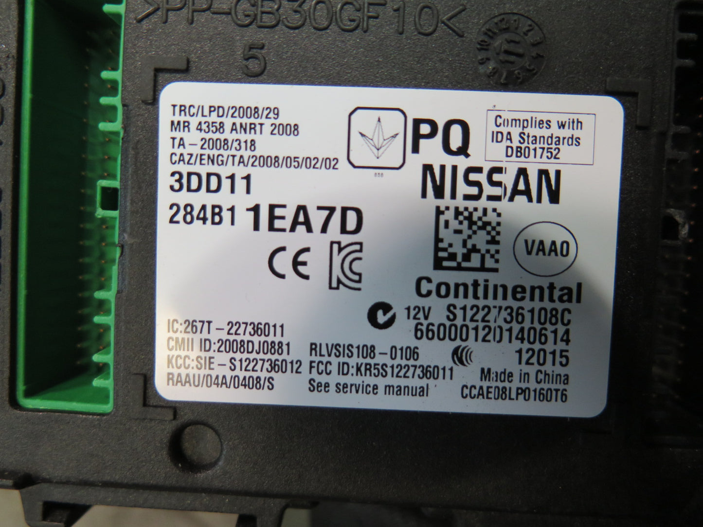 12-13 Nissan Z34 370Z BCM Body Control Module 284B1-1EA7D OEM