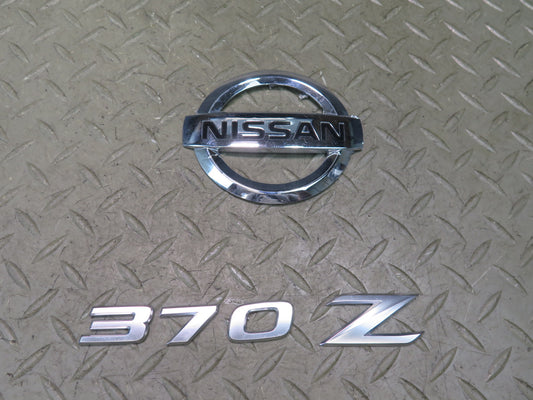 09-20 Nissan Z34 370Z Rear Trunk Lid Emblem Logo Badge Symbol Set OEM