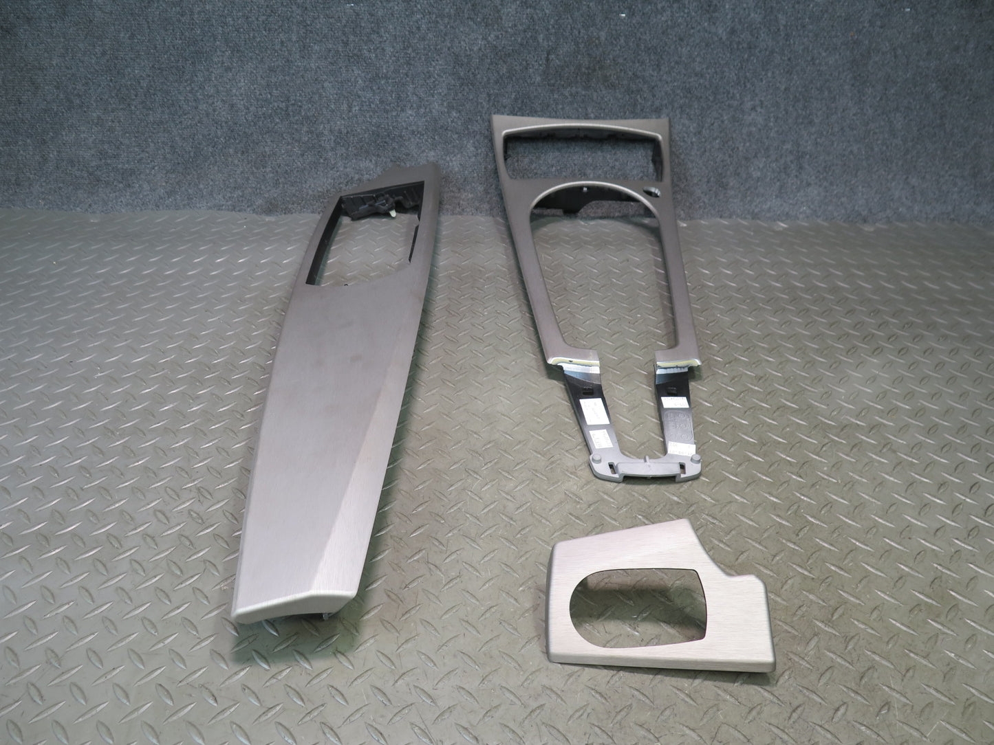 03-05 BMW E85 Z4 Set of 3 Left Right Dashboard Center Console Trim Aluminum OEM