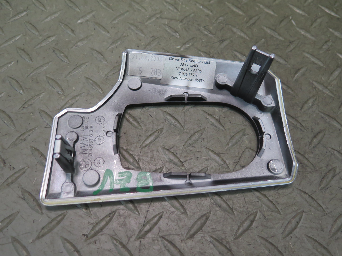 03-05 BMW E85 Z4 Set of 3 Left Right Dashboard Center Console Trim Aluminum OEM