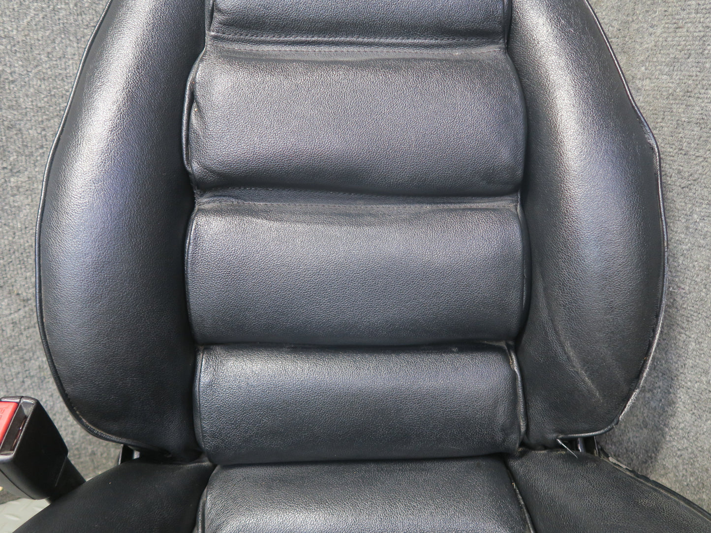 85-86 Porsche 928 S Front & Rear Left Right Side Power Seat Leather Black Set