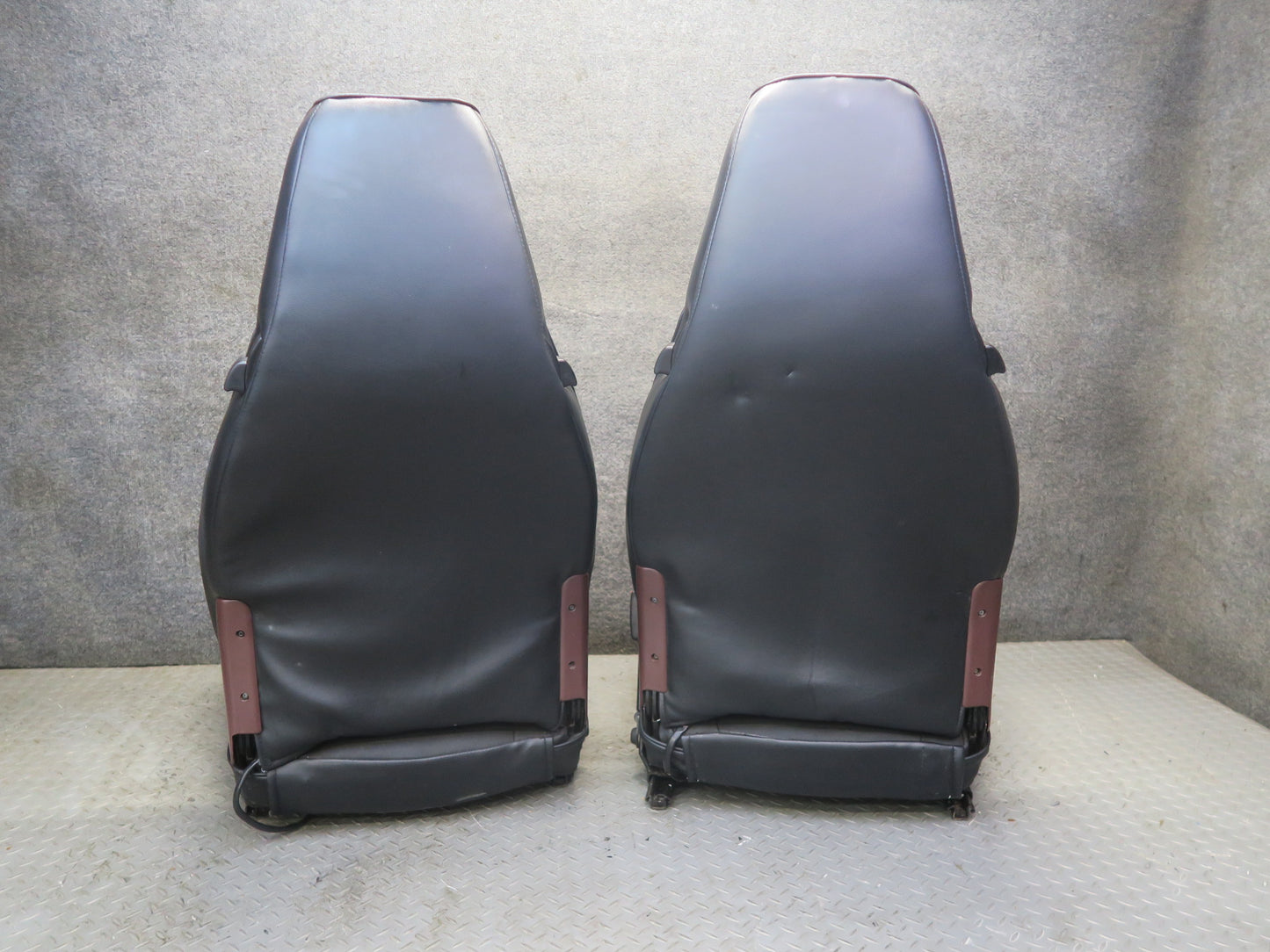 85-86 Porsche 928 S Front & Rear Left Right Side Power Seat Leather Black Set