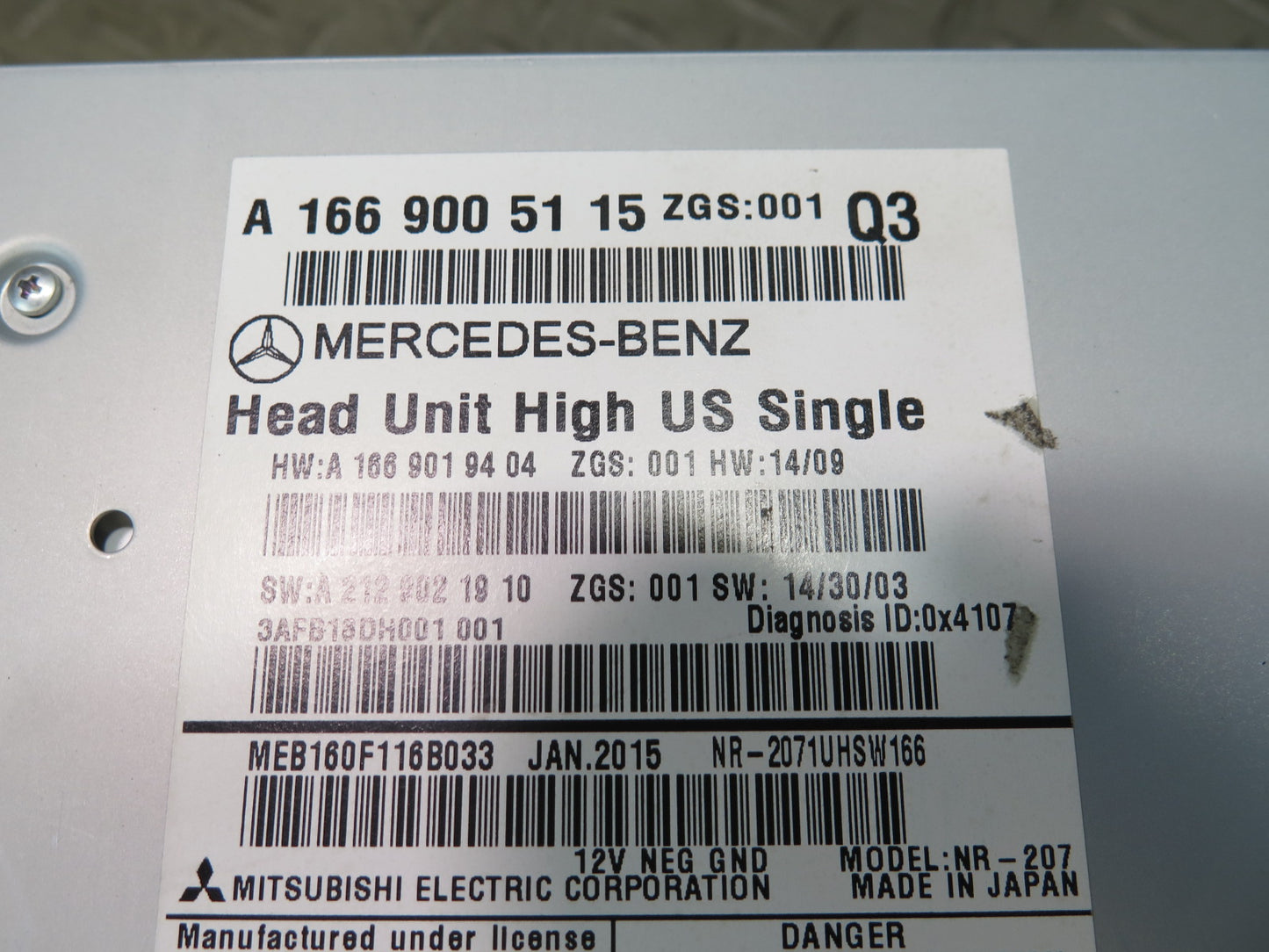 2015 Mercedes W166 Ml-class GPS Navi Radio CD Player Receiver  Head Unit OEM