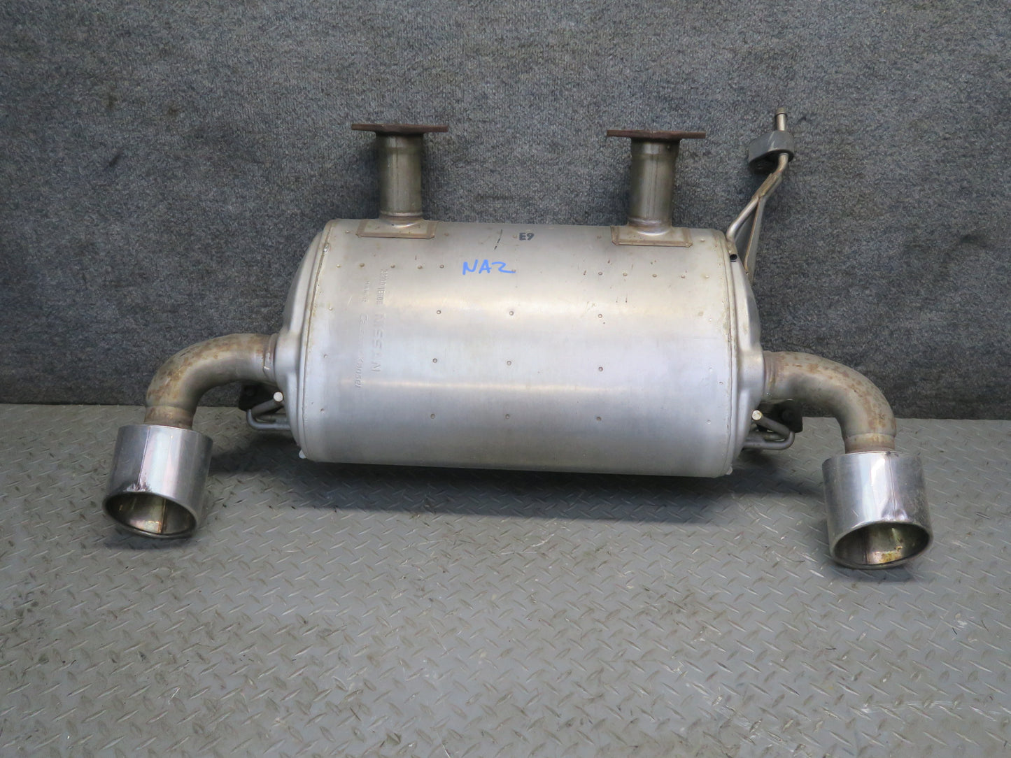 09-12 Nissan Z34 370Z Rear Exhaust Muffler w Tips Assembly 20100-1EH0A OEM