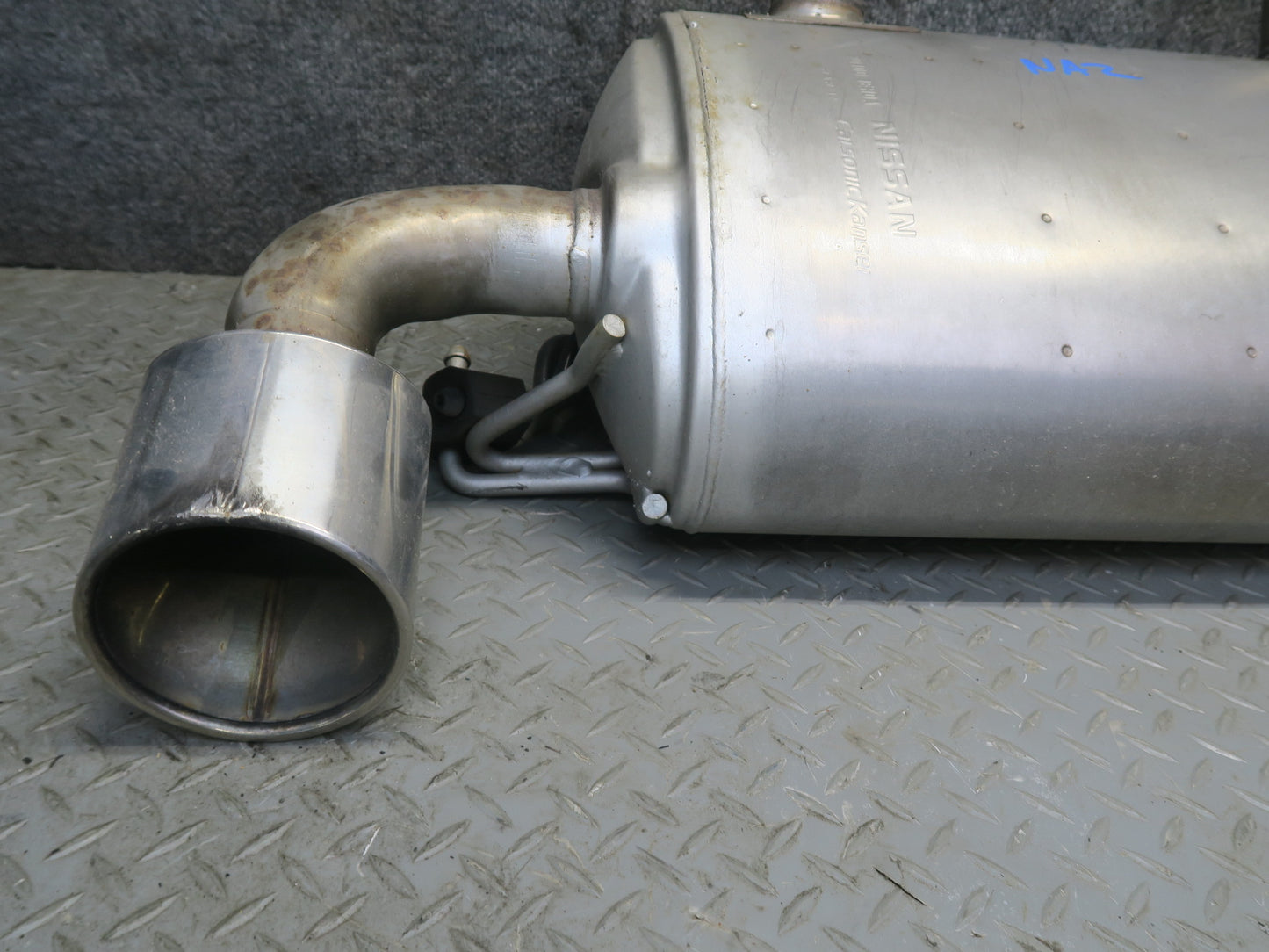 09-12 Nissan Z34 370Z Rear Exhaust Muffler w Tips Assembly 20100-1EH0A OEM