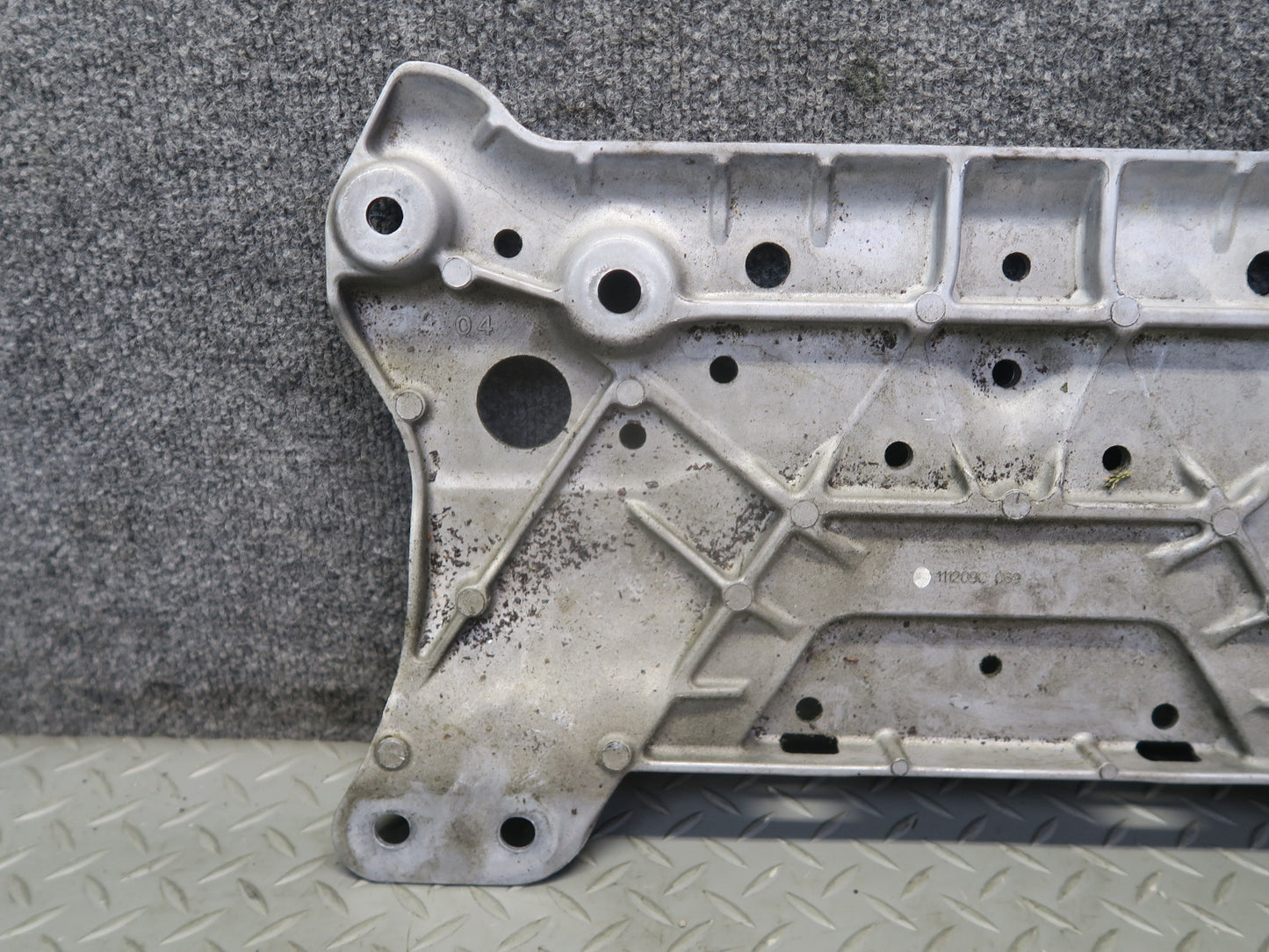 11-20 Nissan Z34 370Z Front Suspension Subframe Crossmember Stay Plate 31K OEM