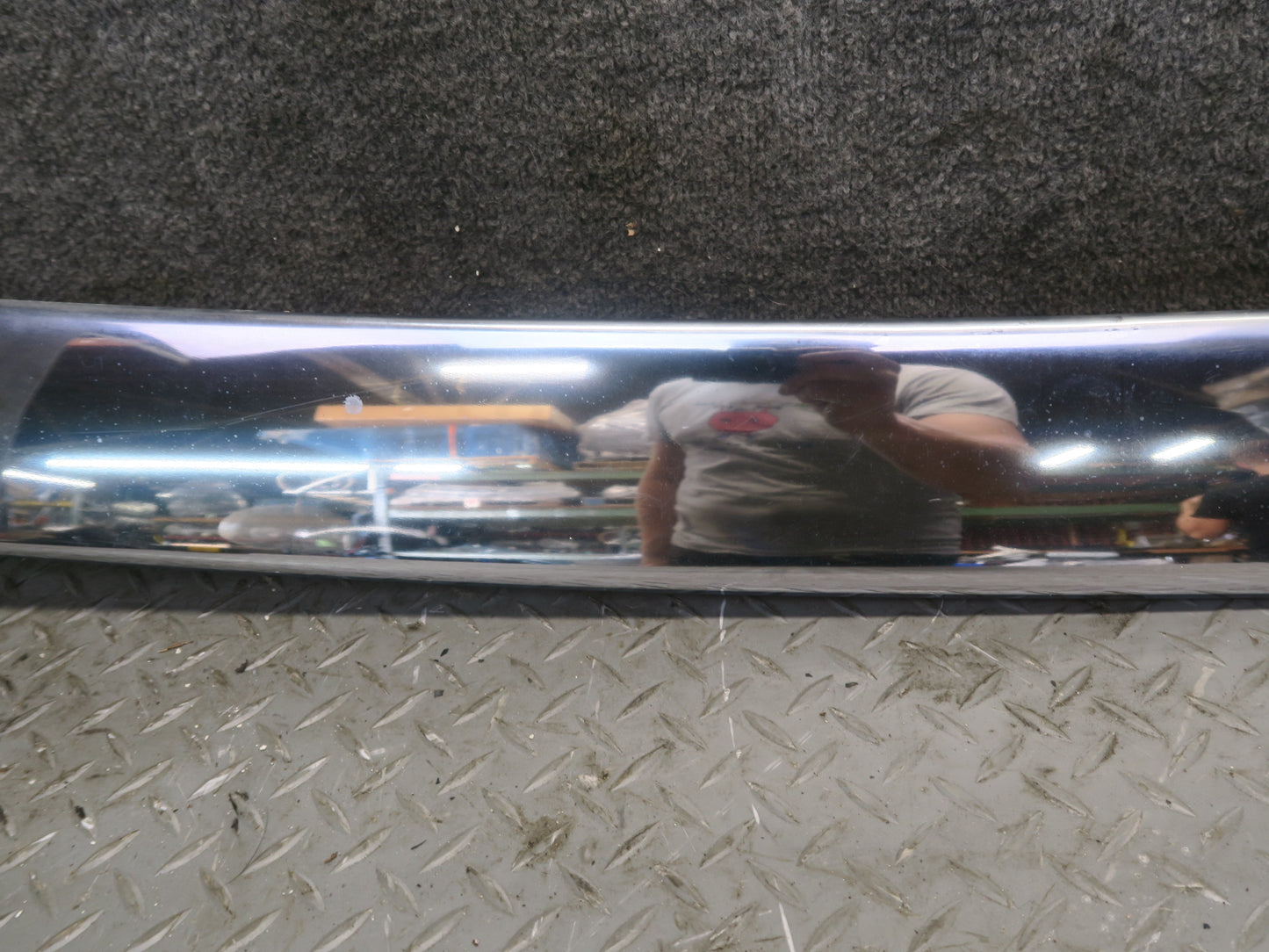 86-91 Mercedes W126 Rear Bumper Left Center Right Chrome Trim Cover Set OEM