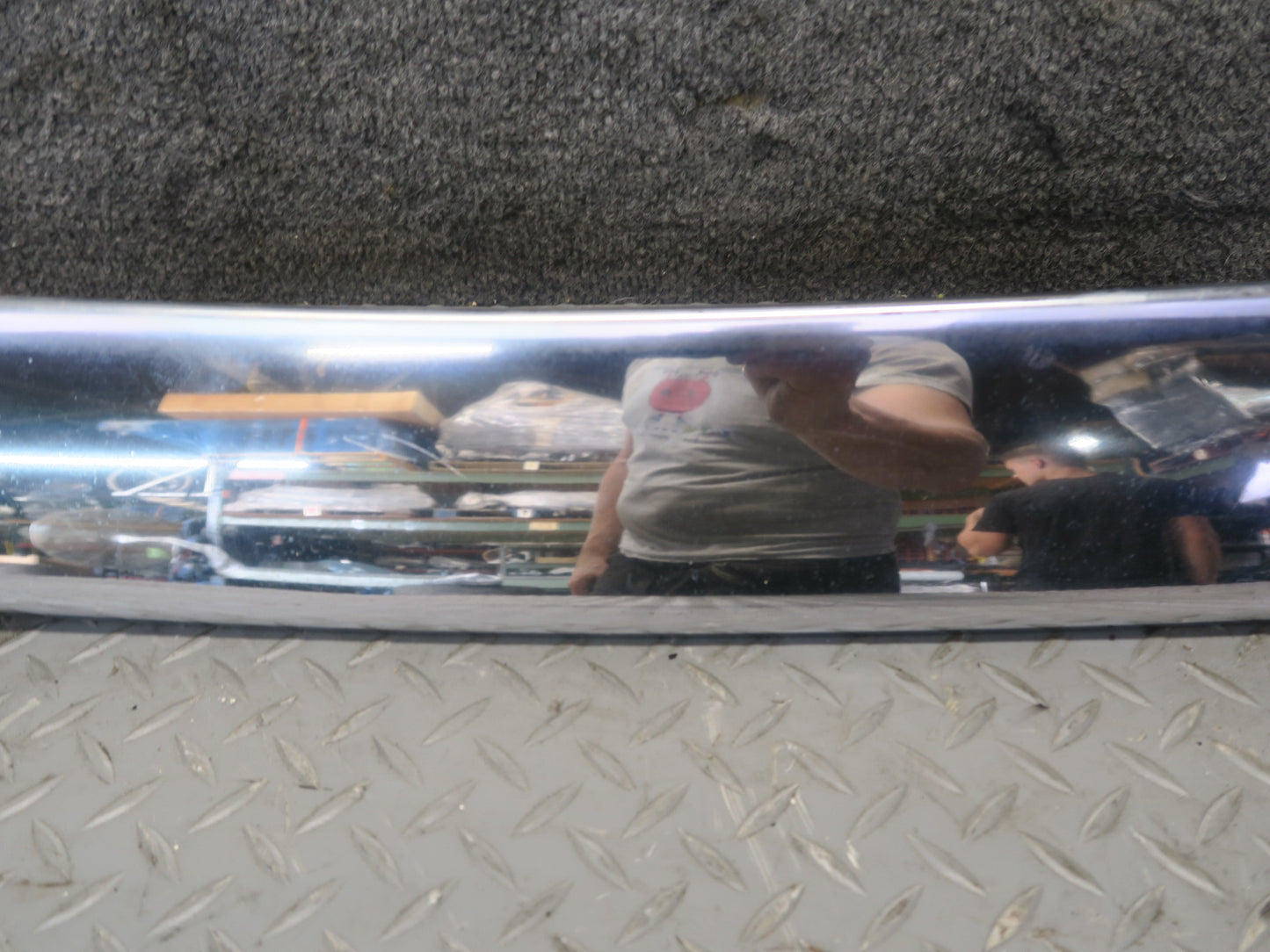 86-91 Mercedes W126 Rear Bumper Left Center Right Chrome Trim Cover Set OEM
