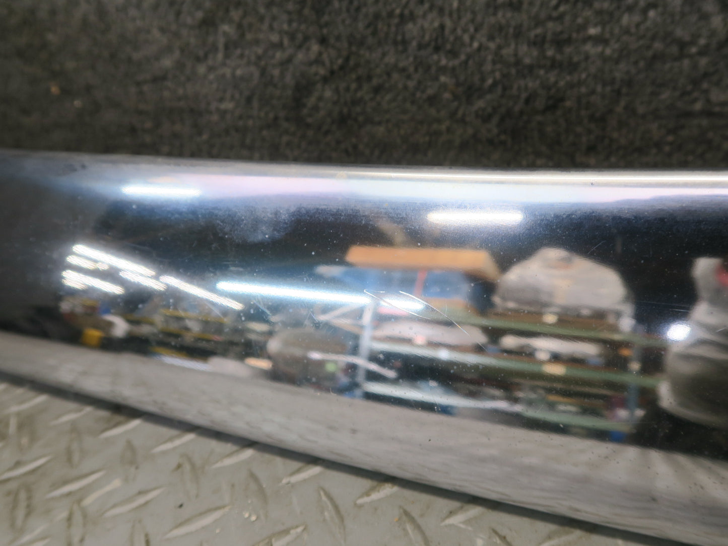 86-91 Mercedes W126 Rear Bumper Left Center Right Chrome Trim Cover Set OEM