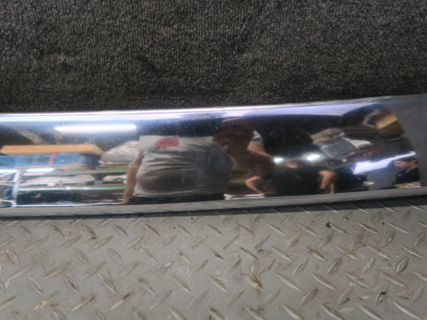 86-91 Mercedes W126 Rear Bumper Left Center Right Chrome Trim Cover Set OEM