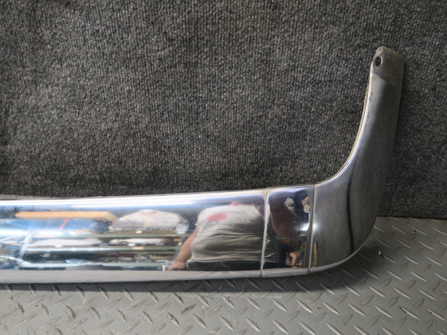 86-91 Mercedes W126 Rear Bumper Left Center Right Chrome Trim Cover Set OEM