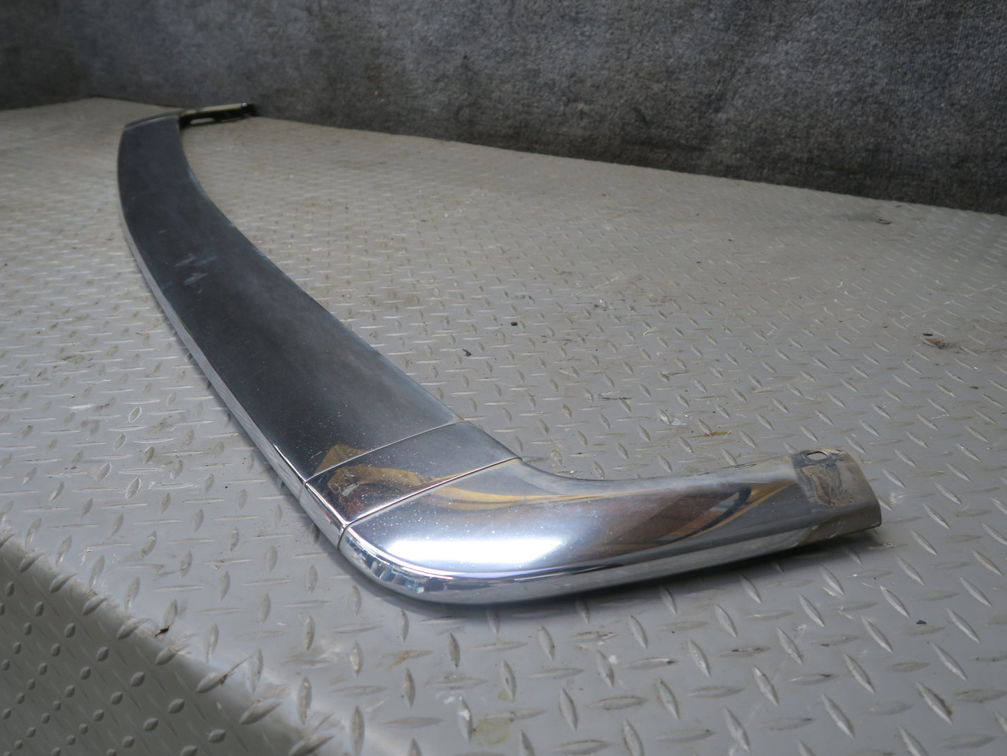 86-91 Mercedes W126 Rear Bumper Left Center Right Chrome Trim Cover Set OEM