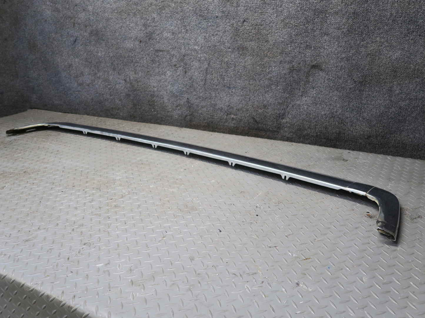 86-91 Mercedes W126 Rear Bumper Left Center Right Chrome Trim Cover Set OEM
