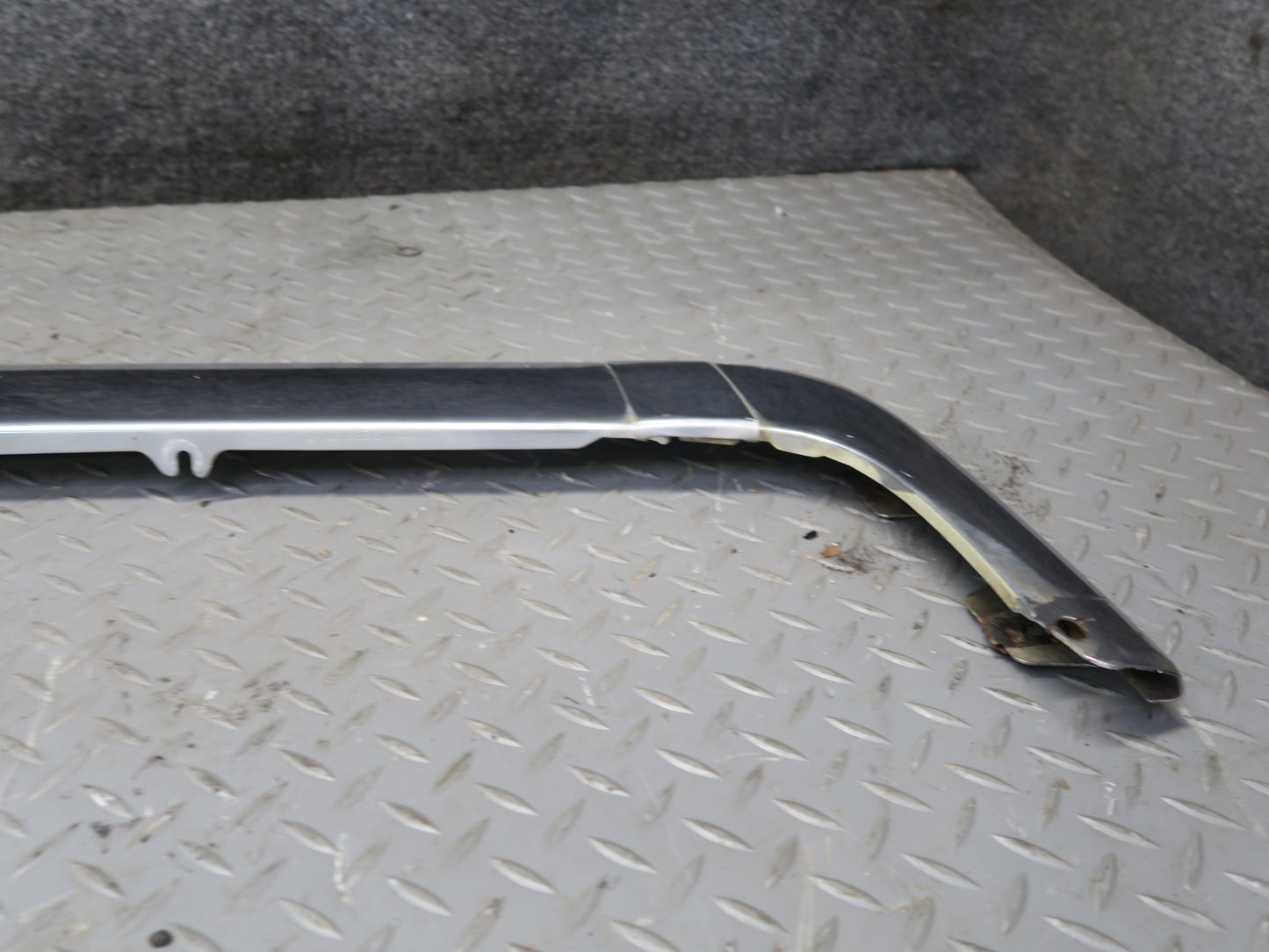86-91 Mercedes W126 Rear Bumper Left Center Right Chrome Trim Cover Set OEM