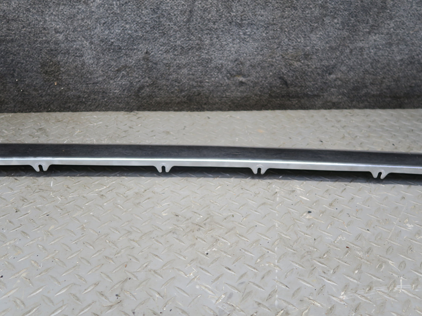 86-91 Mercedes W126 Rear Bumper Left Center Right Chrome Trim Cover Set OEM