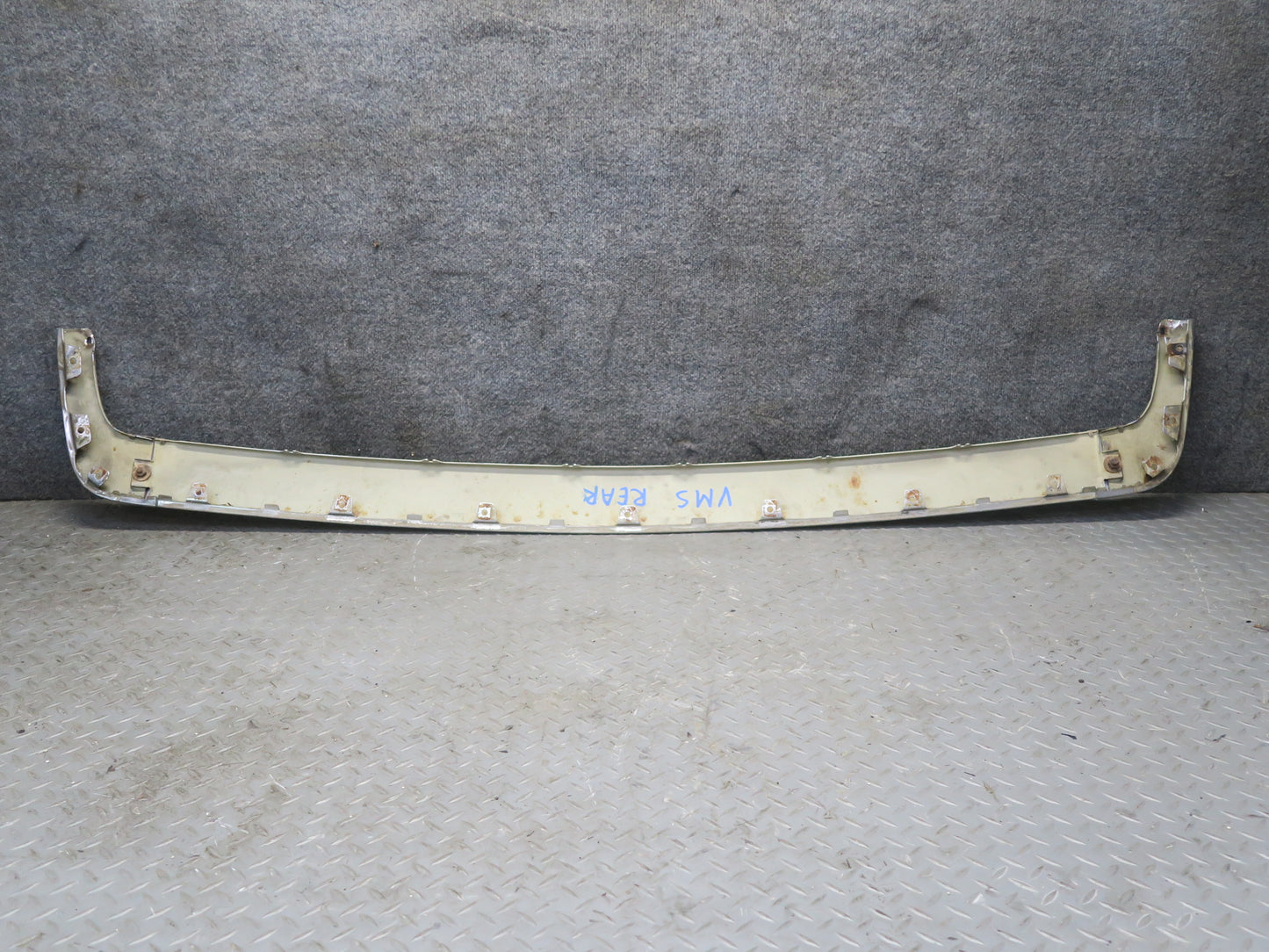 86-91 Mercedes W126 Rear Bumper Left Center Right Chrome Trim Cover Set OEM