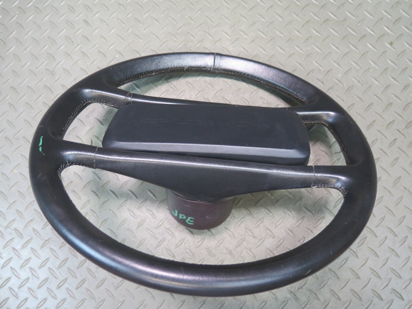 1984-1989 Porsche 928 Leather Steering Black w Horn Pad Cover