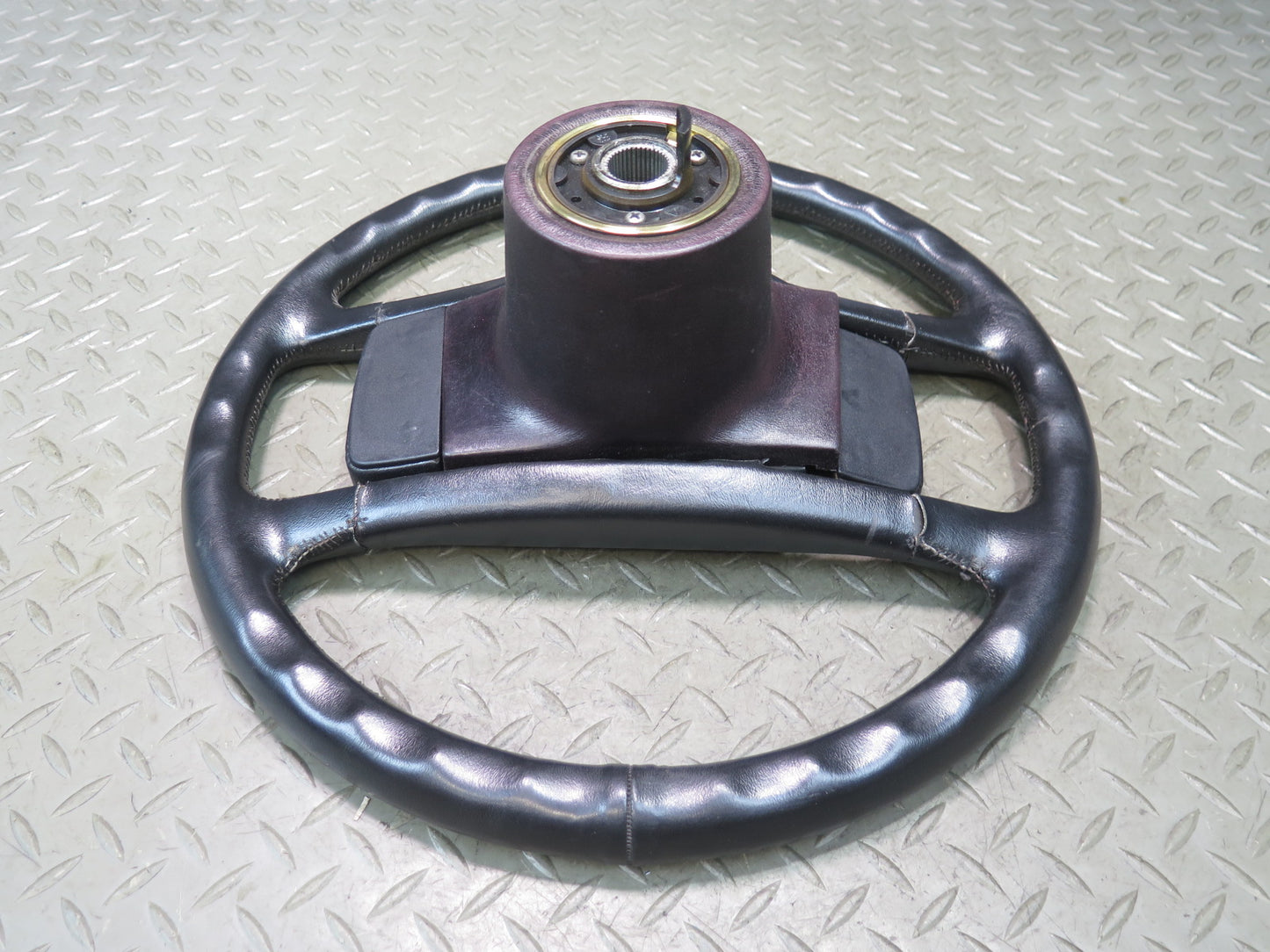 1984-1989 Porsche 928 Leather Steering Black w Horn Pad Cover