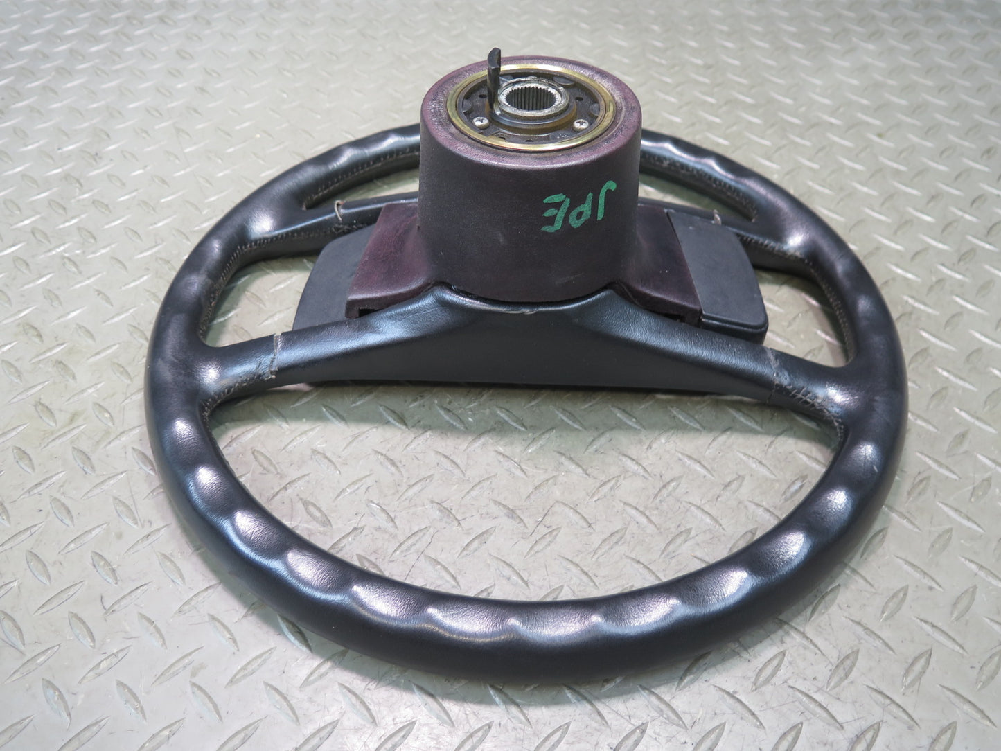 1984-1989 Porsche 928 Leather Steering Black w Horn Pad Cover
