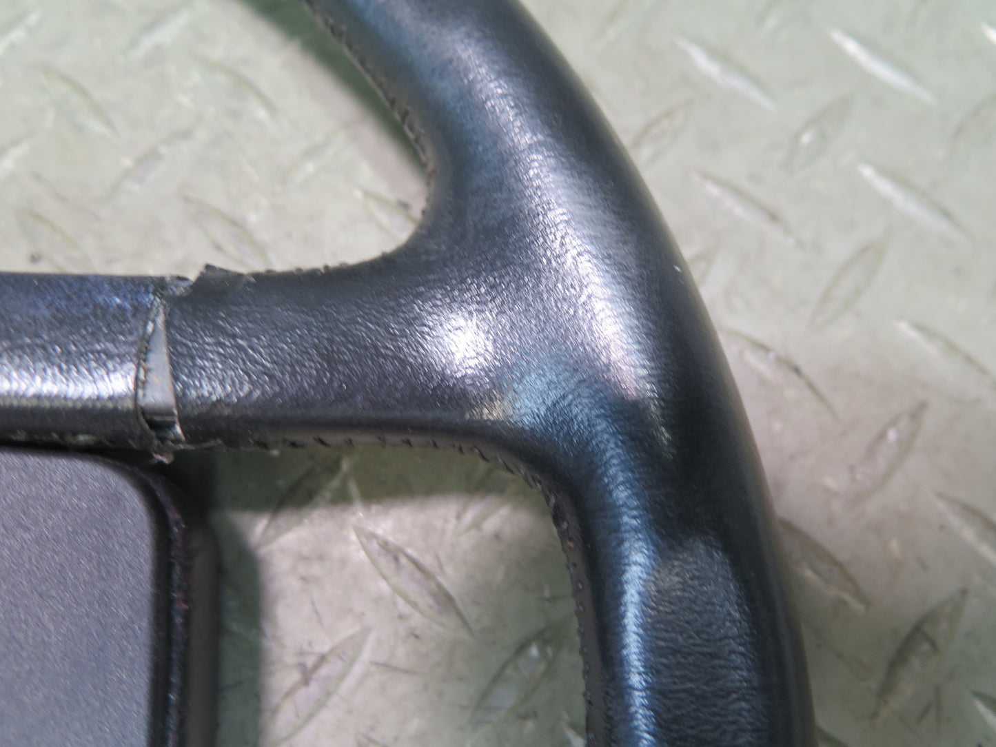 1984-1989 Porsche 928 Leather Steering Black w Horn Pad Cover